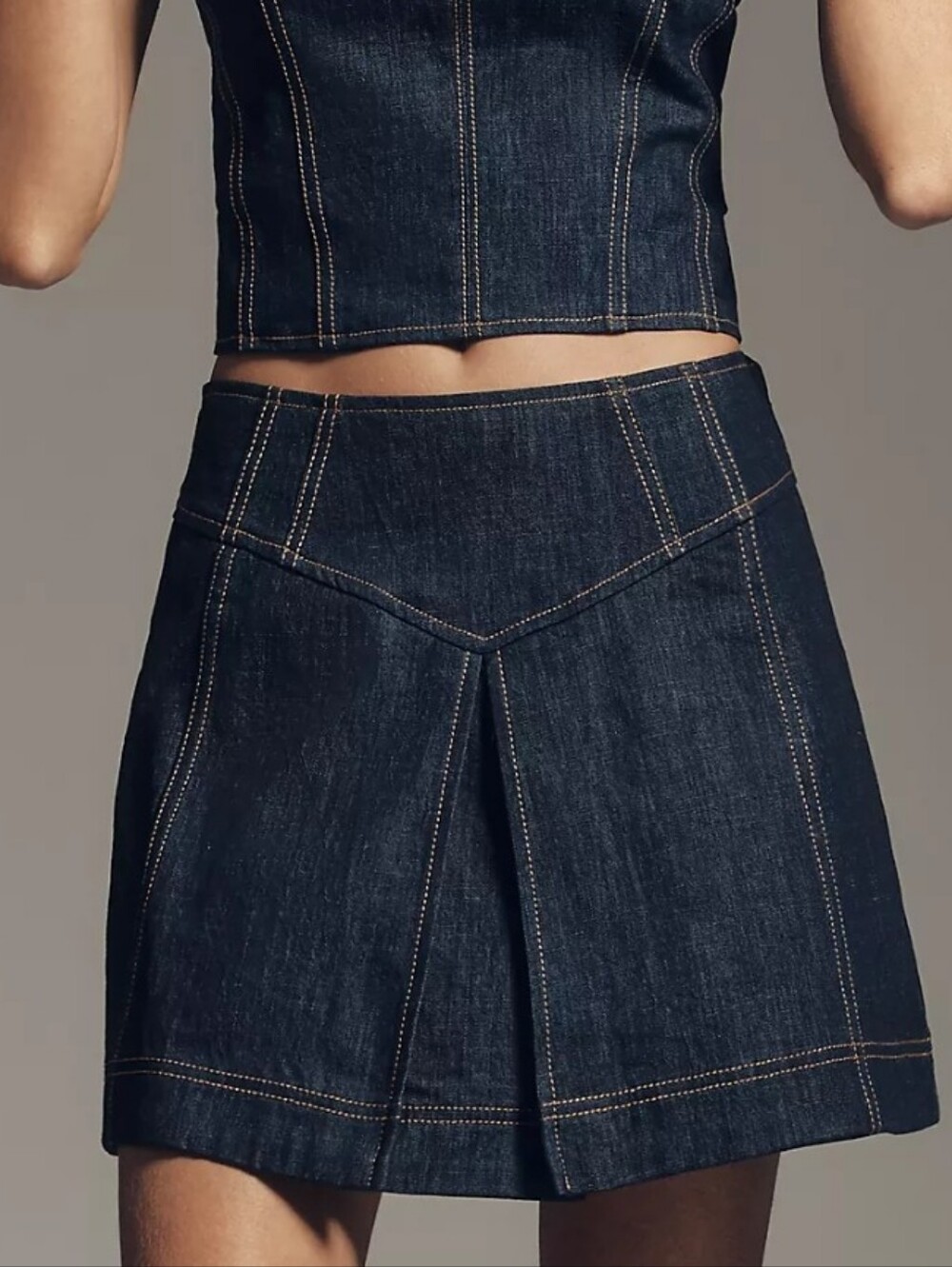 NWT MAEVE Dark Wash Denim Mini Skirt